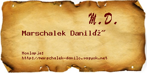 Marschalek Daniló névjegykártya